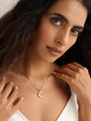 Moon Snake Charm Necklace