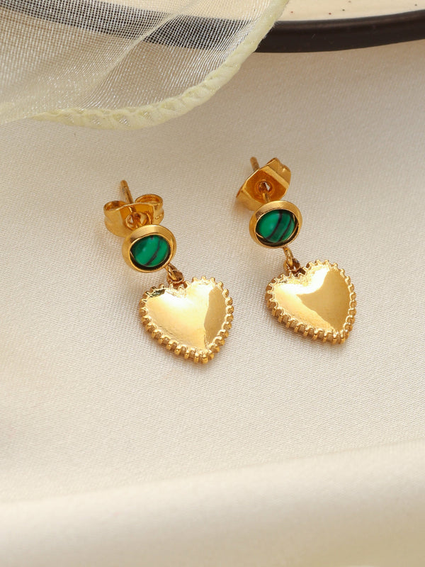 Mini Malachite Heart Drops