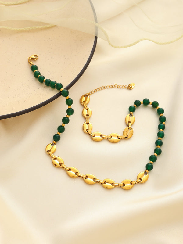 Natural Stone Agate Necklace