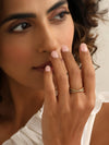Cross Diamante Ring