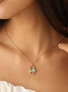 Klissaa Mother Of Pearl Hamsa Hand Necklace
