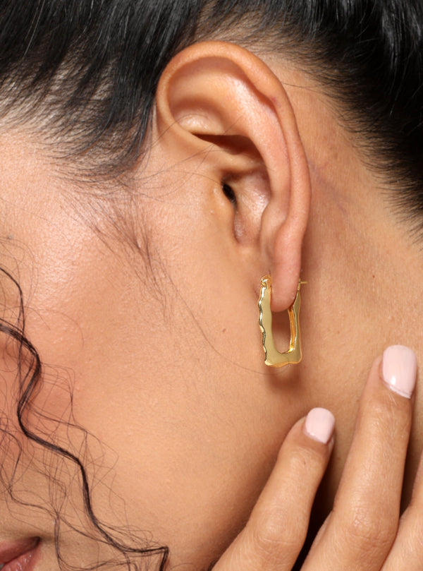 Statement Rectaungular Hoops