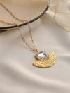 Vintage Hammered Pendant Necklace