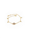 Red Daisy Evil Eye Bracelet