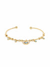 Brinly Evil Eyes Charm Bangle