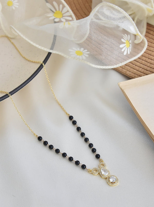 Kate Gold Plated Solitaire Mangalsutra Necklace