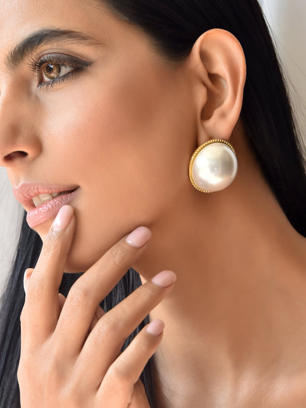 30mm Pearl Stud Earring