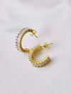 Austrian Crystal Studded Hoop Earrings
