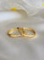 Gold Belted Hoop Earrings