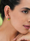 Green Malachite Hoop Earrings