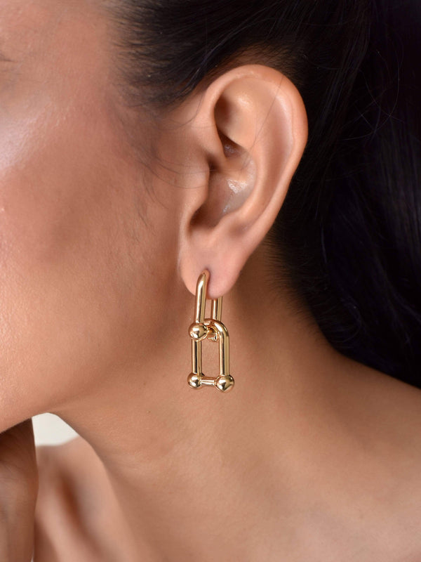 Klissaa Link Flow Statement Earrings