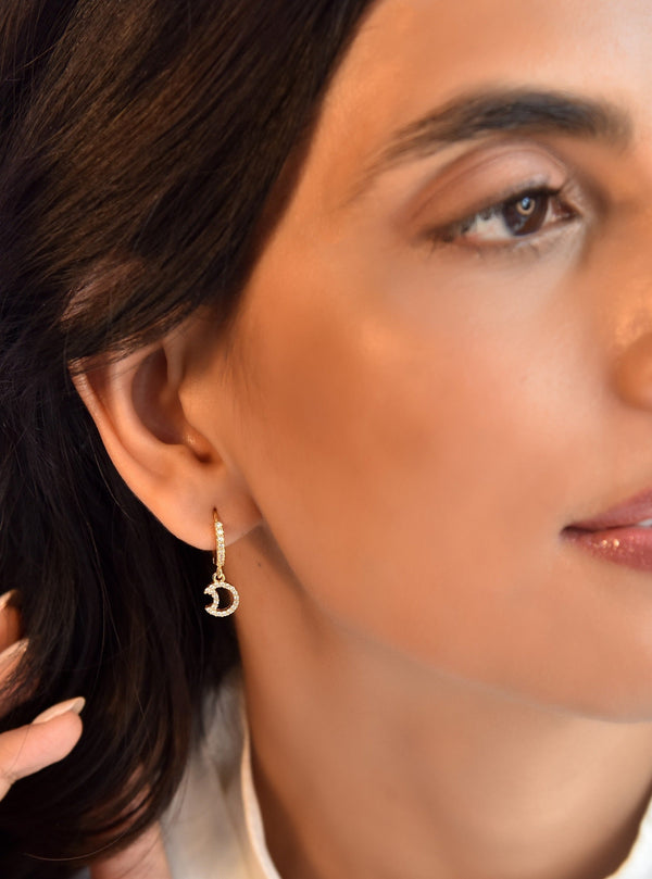Star & Moon Drop Earrings