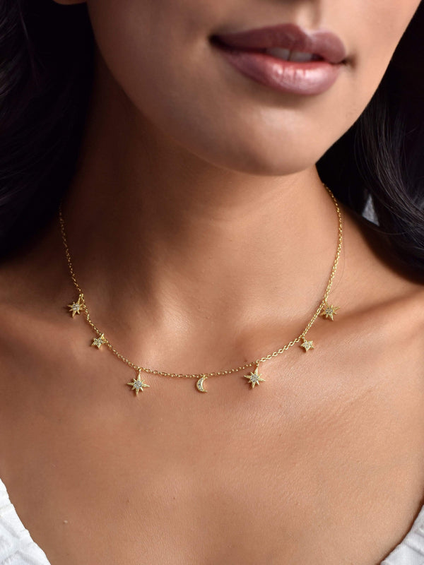 Stars & Moon Charm Necklace