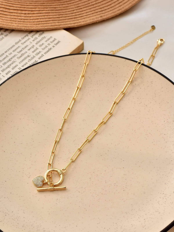 Klissaa Golden Love Statement Necklace