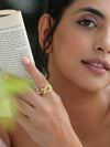 22K Gold Plated Link Chain Ring