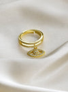 Evil Eye Drop Ring By Klissaa